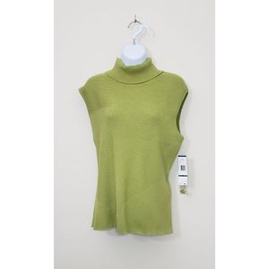 Turtleneck women sweater Green Stretch XL